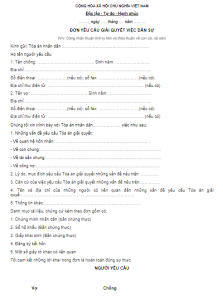 đơn ly hôn thuận tình