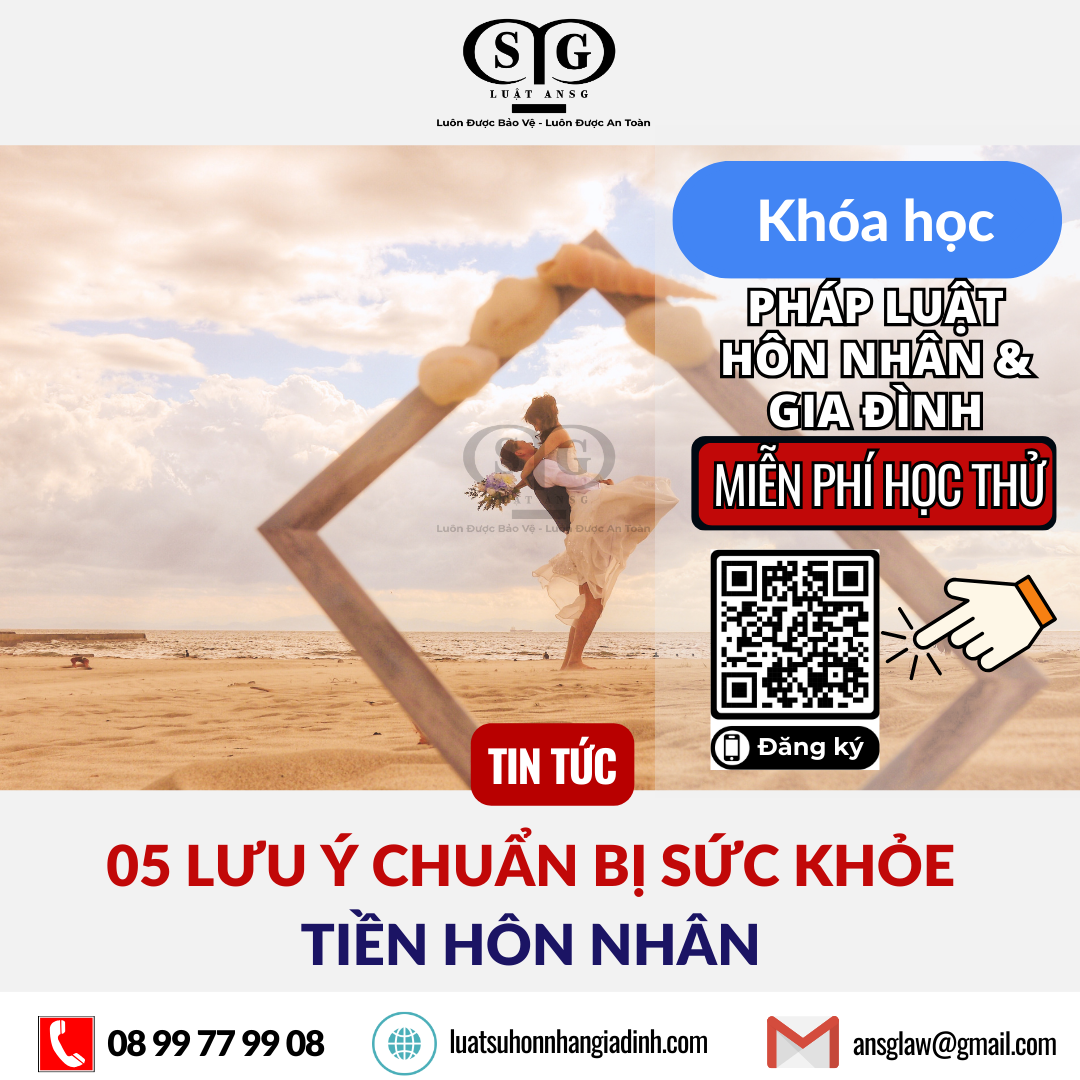 05 lưu ý chuẩn bị sức khỏe tiền hôn nhân