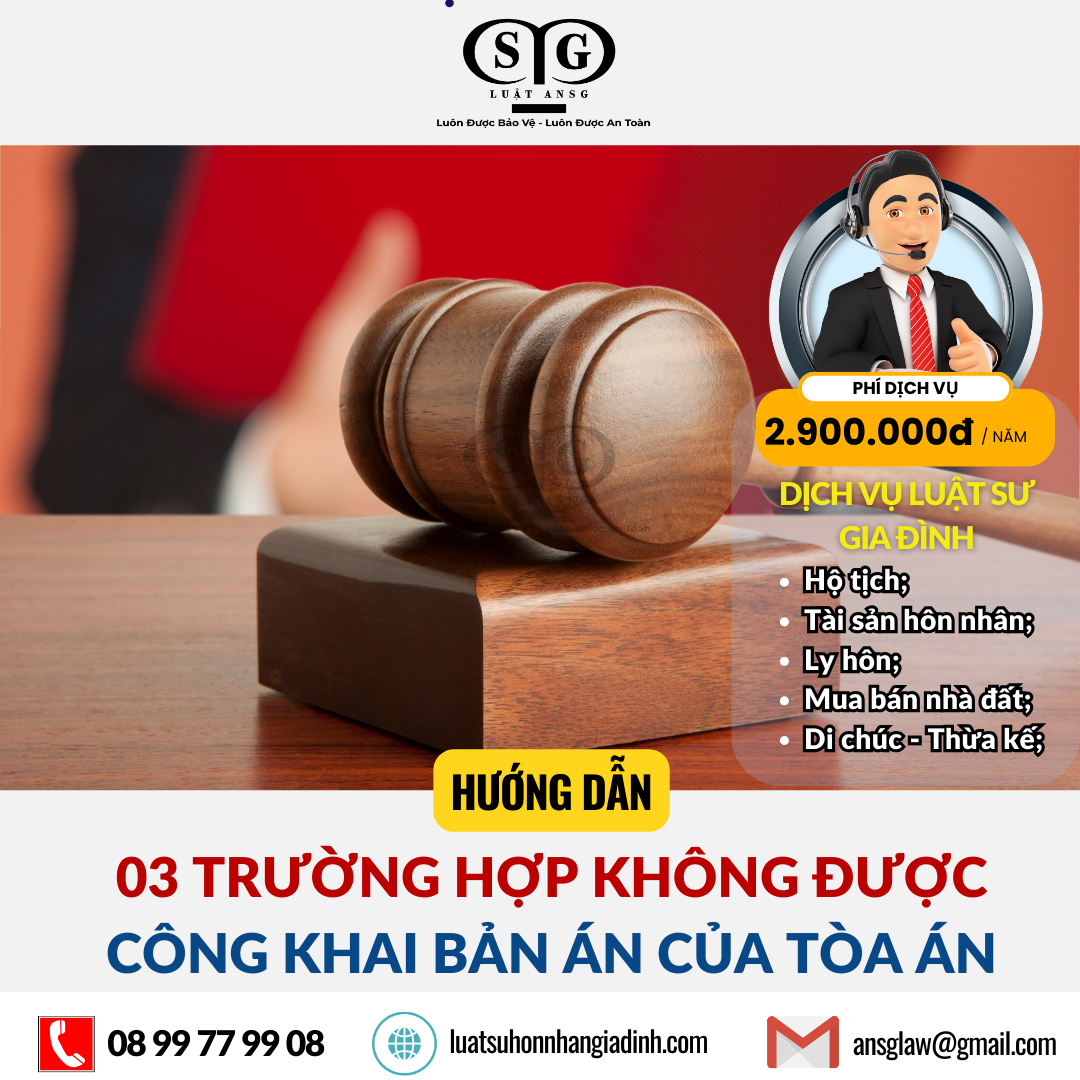 03 Trường hợp không được công khai bản án của Tòa án