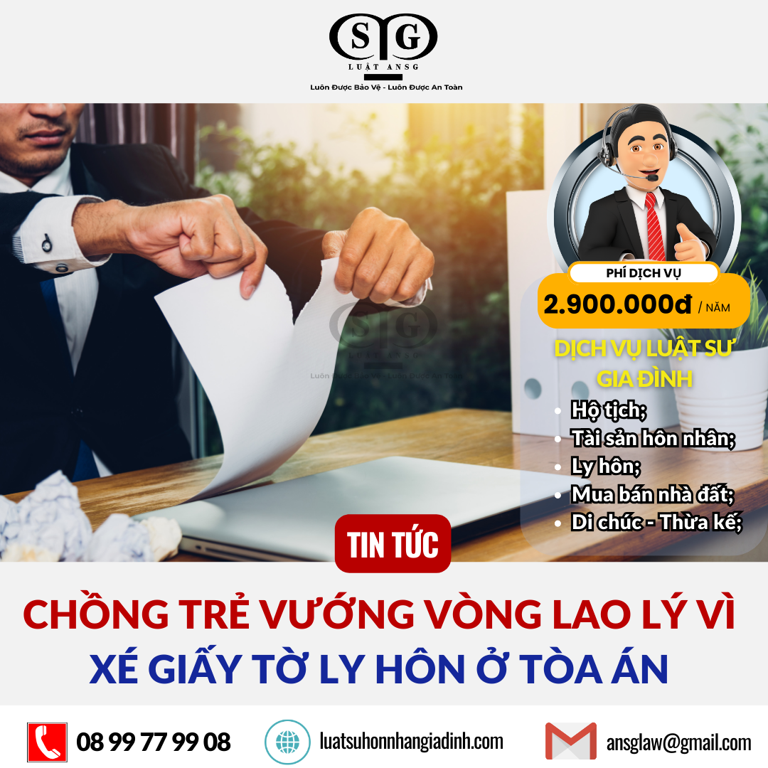 Chồng trẻ vướng vòng lao lý vì xé giấy tờ ly hôn ở Tòa án