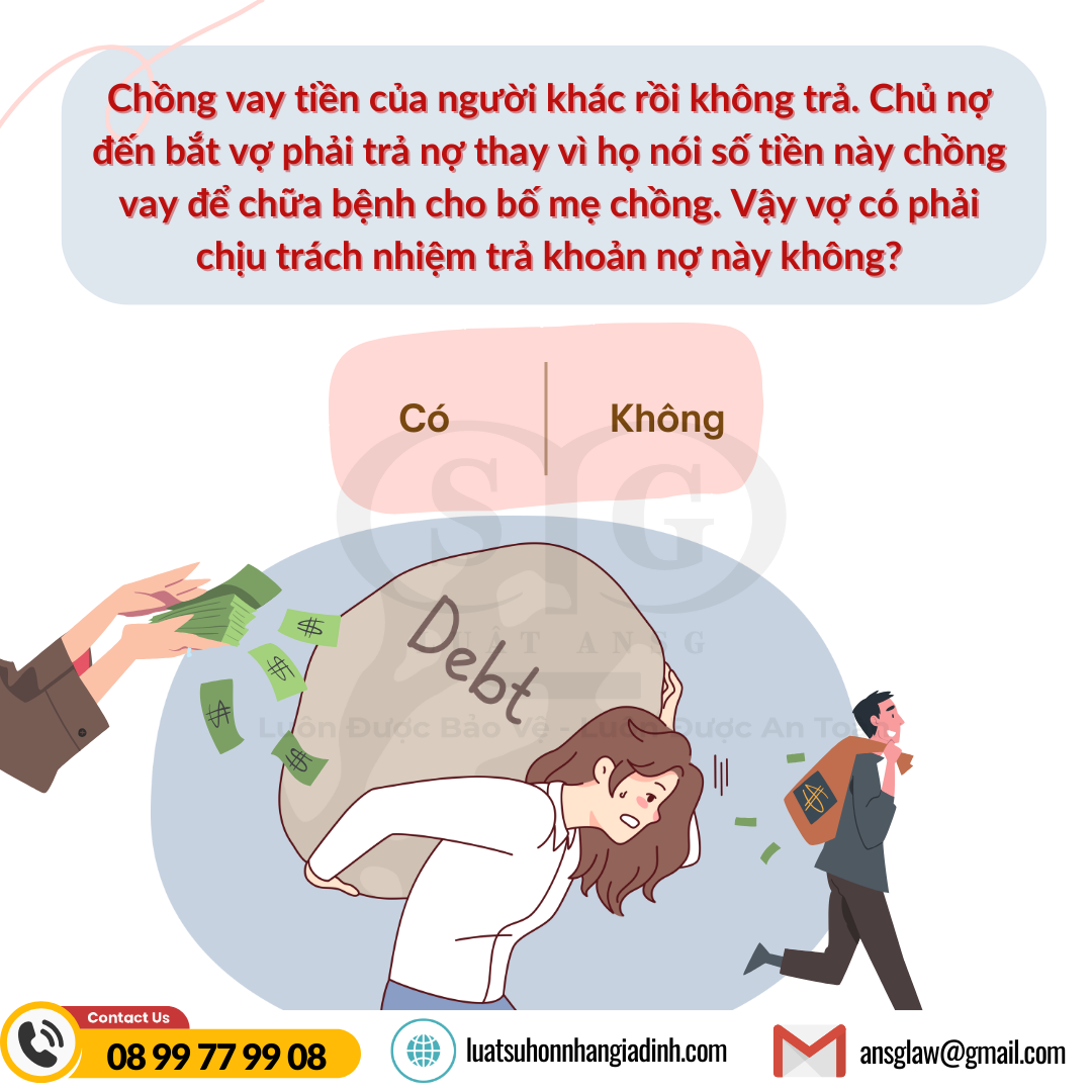 Chồng vay tiền vợ có trả nợ thay