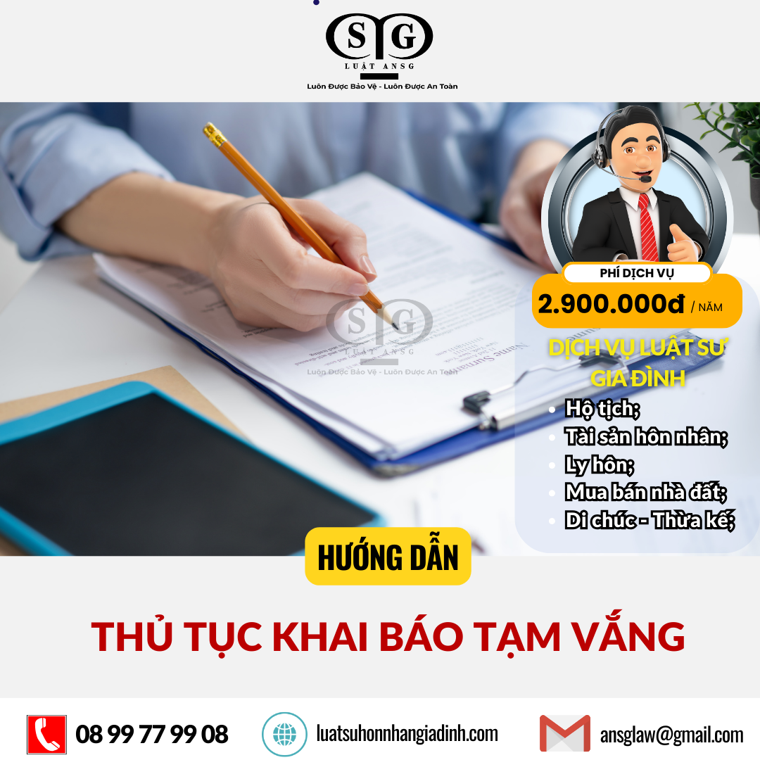 Thủ tục khai báo tạm vắng